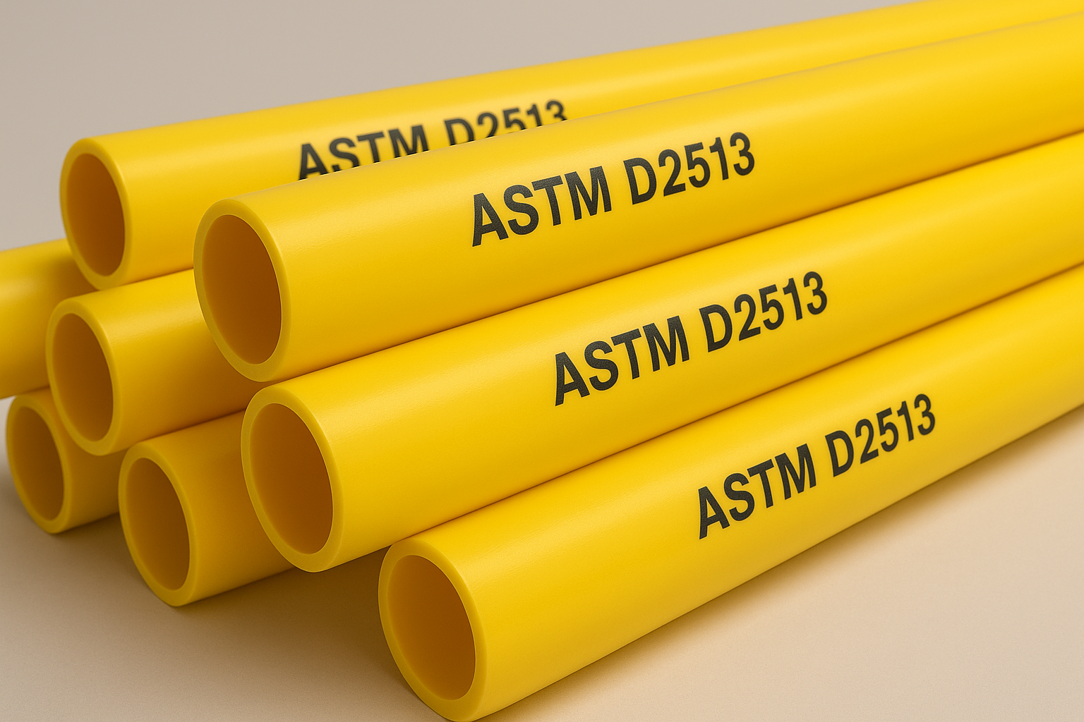PE 2708 Yellow MDPE gas pipe